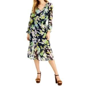 Willow Drive Tassel Midi Dress in Blue Multi XS